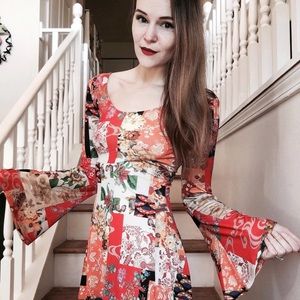 Asos size 0 bell sleeve dress